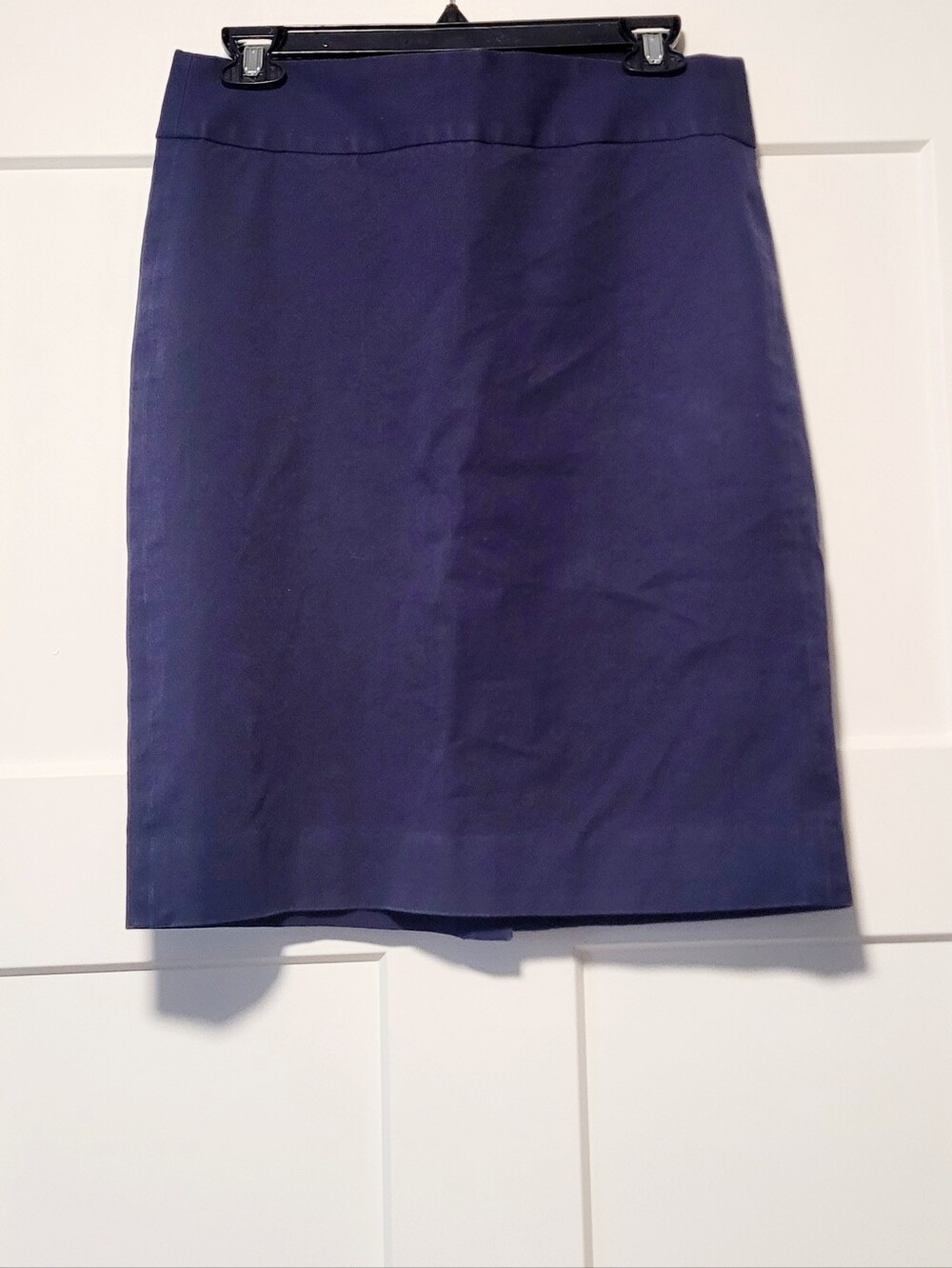 Banana Republic Navy Twill Pencil Skirt Womens Sz 6 Stretch Pockets Blue Preppy